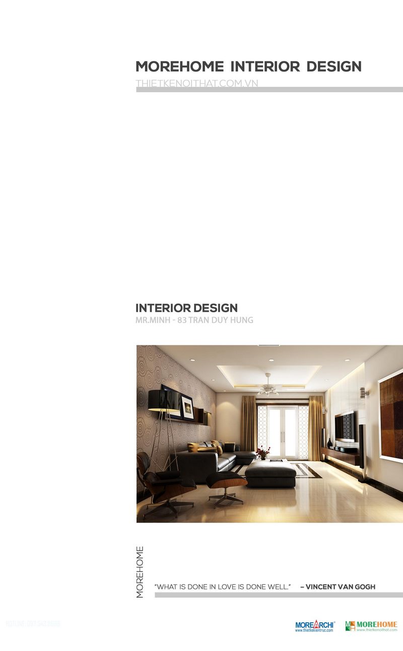 Thiết kế nội thất phòng khách nhà phố hiện đại Trần Duy Hưng Trung Hòa Cầu Giấy Hà Nội